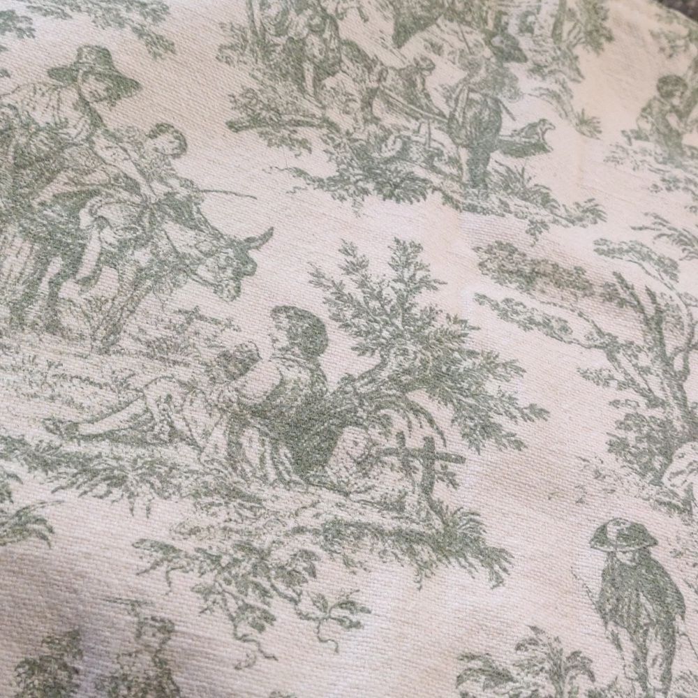 👍 Toile Placemats Set of 2 Green And White. C4